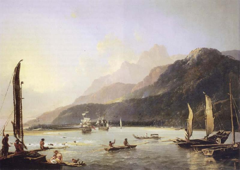 unknow artist A View of Maitavie Bay,in the Island of Otaheite Tahiti